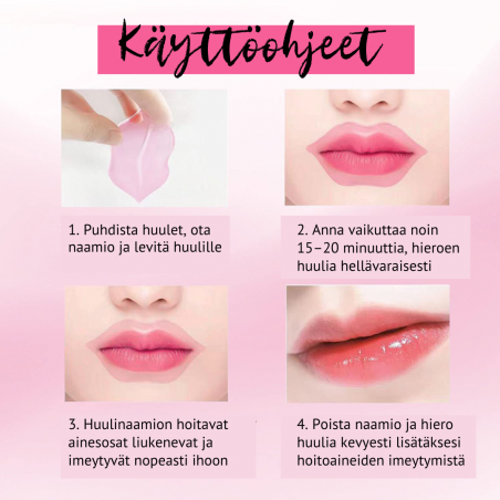 KOLLAGEENI-HYALURONIHAPPO HUULINAAMIO 10 kpl LAHJAPUSSISSA