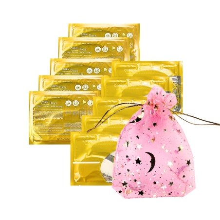 KOLLAGEENI-HYALURONI SILMÄNALUSNAAMIO 10 paria LAHJAPUSSISSA