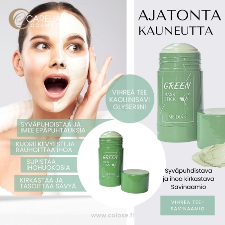 VIHREÄ TEE-KAOLIINISAVINAAMIOPUIKKO