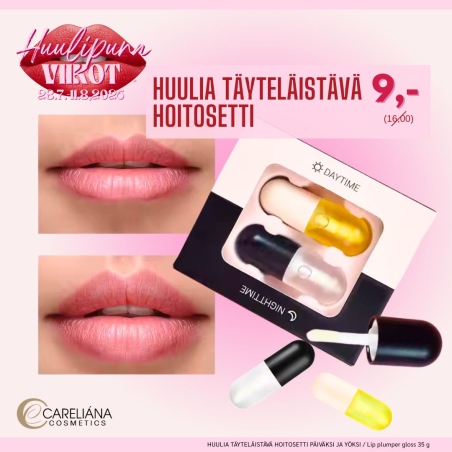 PUSUHUULET-HUULIA TÄYTELÄISTÄVÄ HOITOSETTI